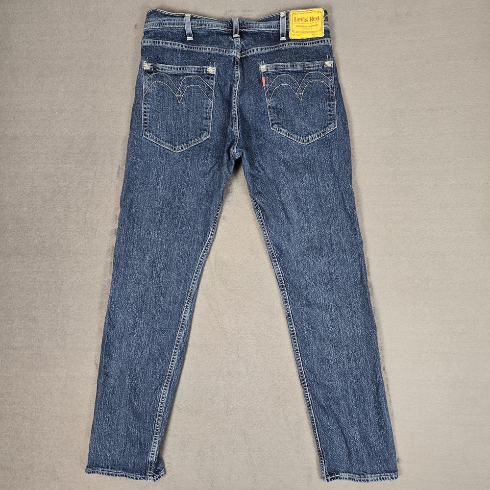 Levis 502 Jeans Mens 34x32 (Fits 32x29) Red Collection Positively Superior Blue